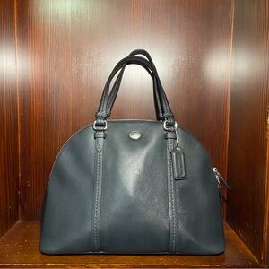 Coach Peyton Leather Cora Dome Satchel